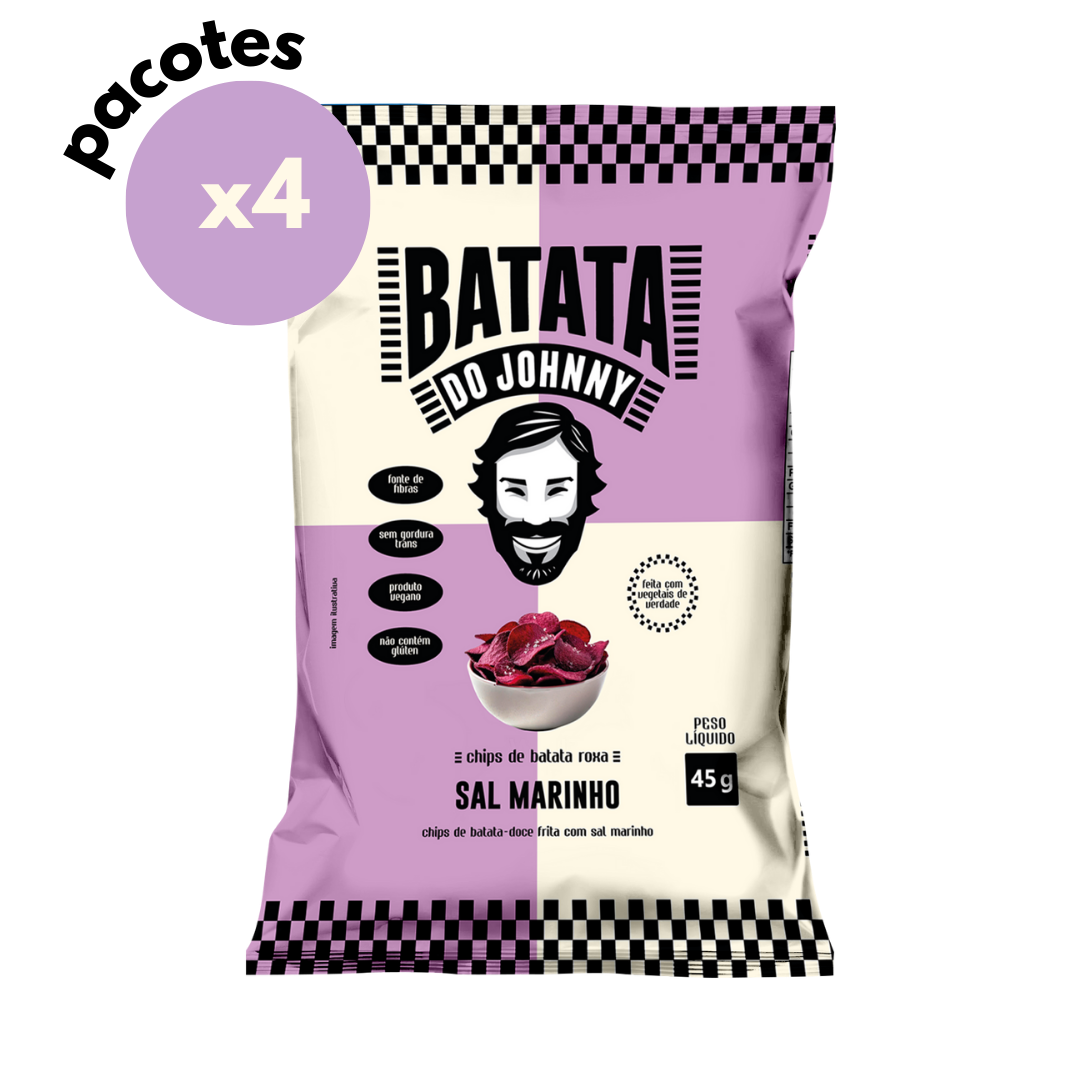 (R$ 8,90/UNID) Batata doce Roxa com Sal Marinho | 4 unidades