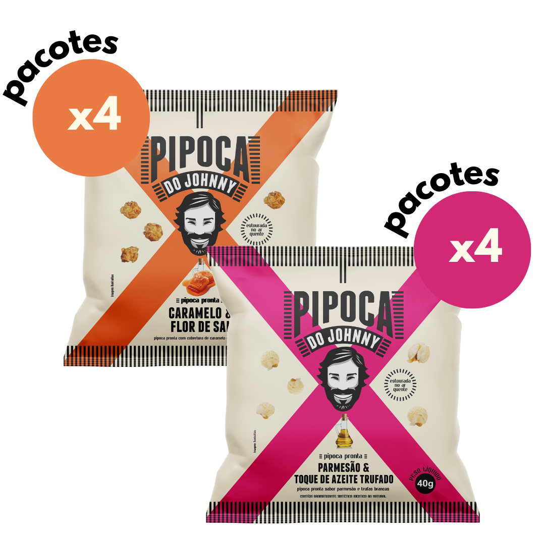 (R$ 7,90/unid) Pack Caramelo e Parmesão | 4 unidades de cada
