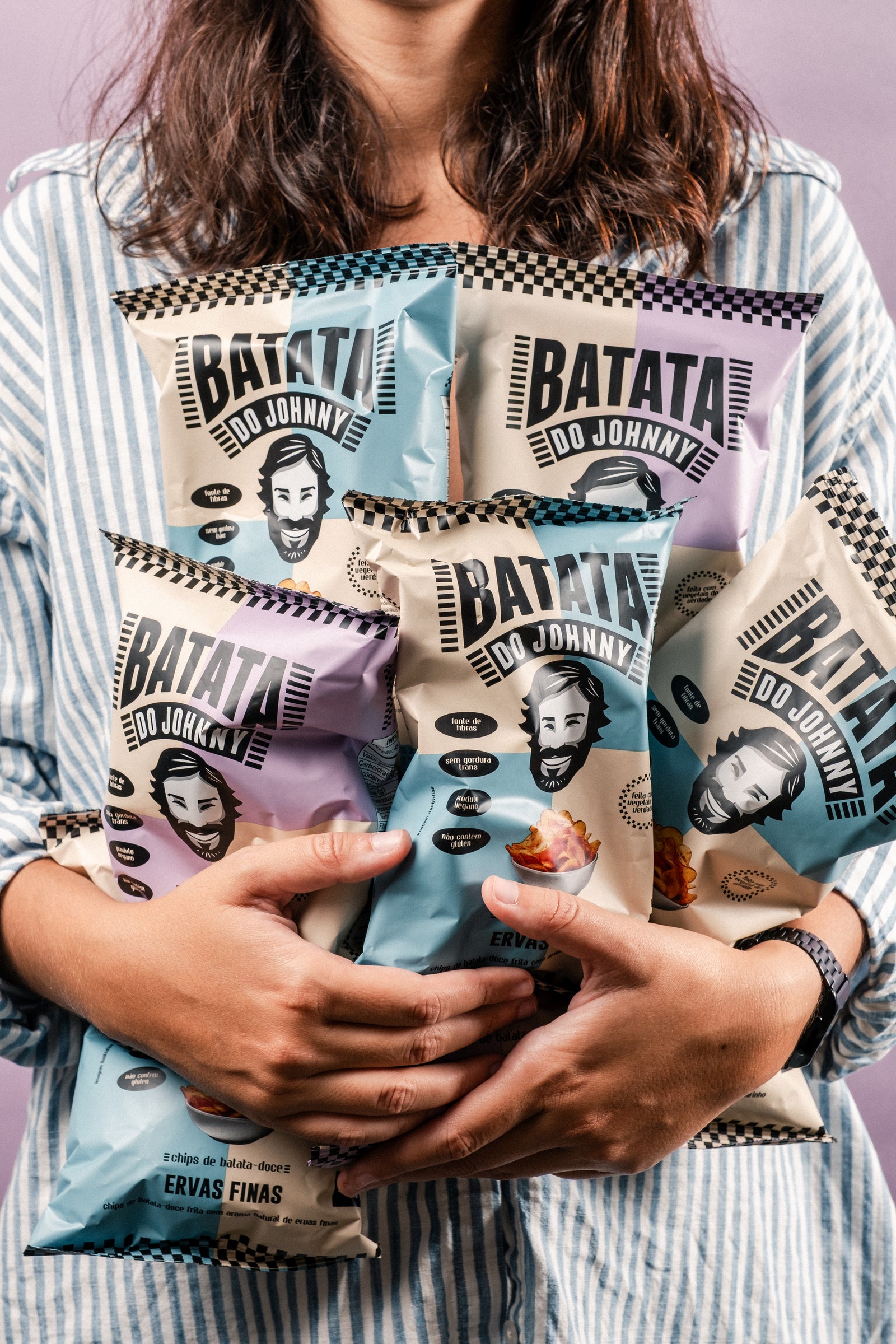 8 batatas (2 de cada sabor)